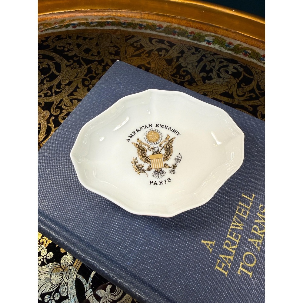 Vintage Raynaud Limoges American Embassy Paris Porcelain Dish